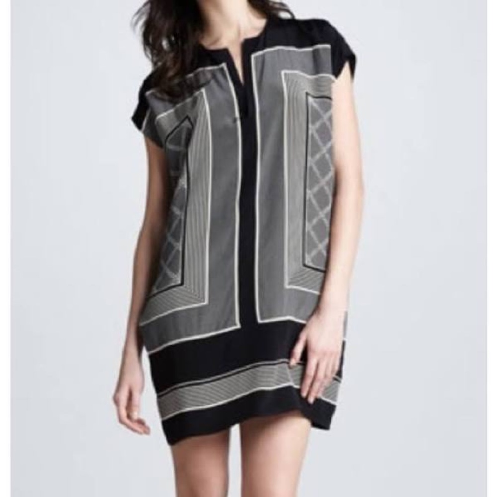 VINCE SILK SHIFT DRESS